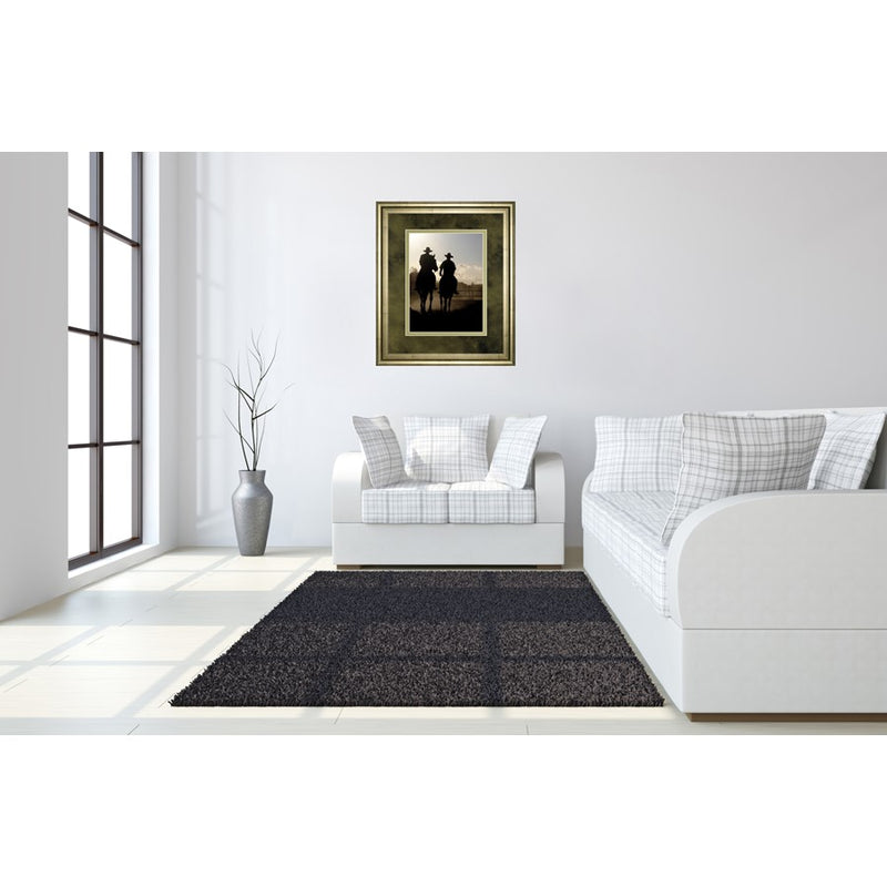 Classy Living Cavalier Silhouettes Wall Art Double Mat 34"x40", Chardonnay
