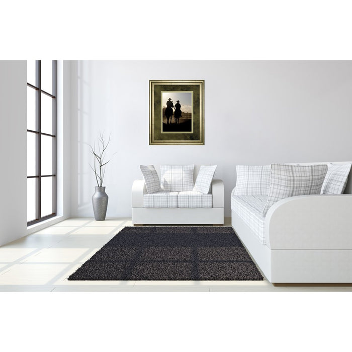 Classy Living Cavalier Silhouettes Wall Art Double Mat 34"x40", Chardonnay