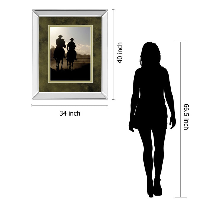 Classy Living Cavalier Silhouettes Wall Art 34"x40", Mirrored
