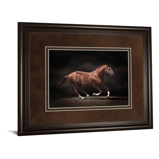 Classy Living Galloping Stallion Wall Art Double Mat 40"x34", Chocolate