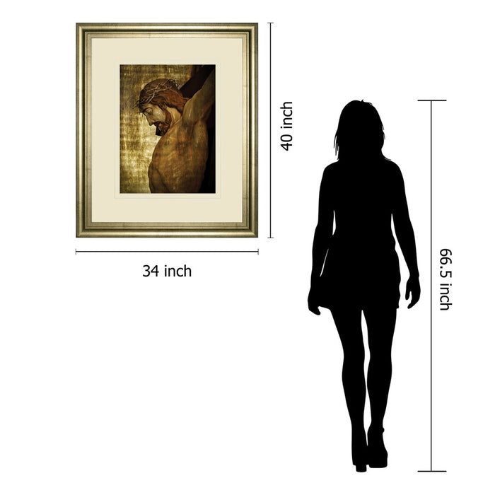 Classy Living Divine Reflection Wall Art Double Mat 34"x40", Chardonnay