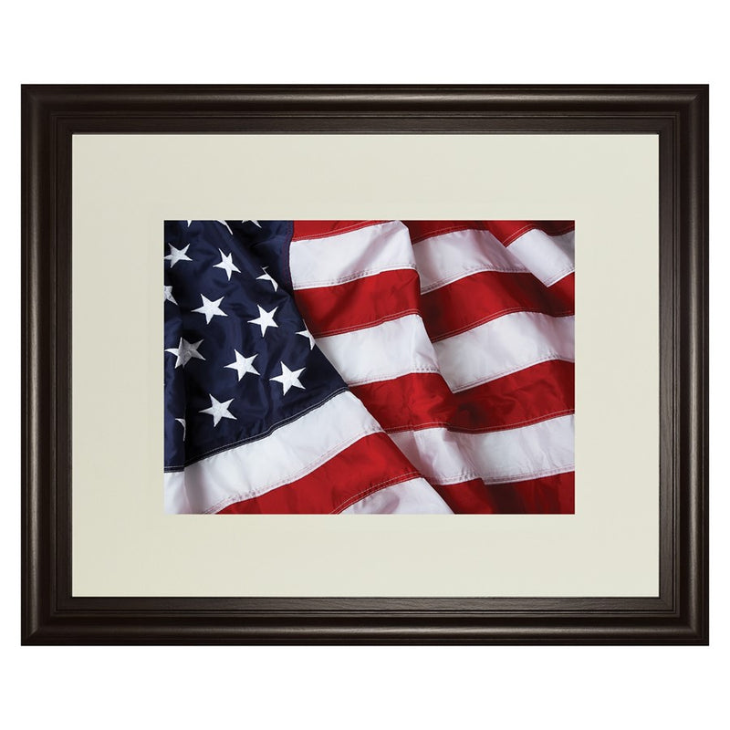 Classy Living Stars and Stripes Wall Art Double Mat 40"x34", Chocolate