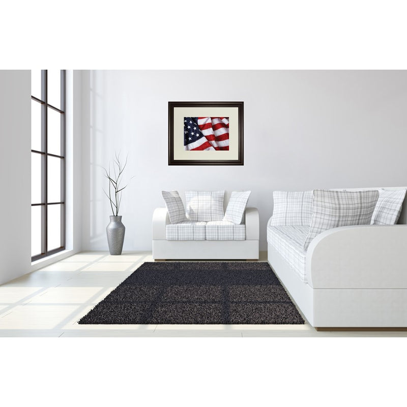 Classy Living Stars and Stripes Wall Art Double Mat 40"x34", Chocolate