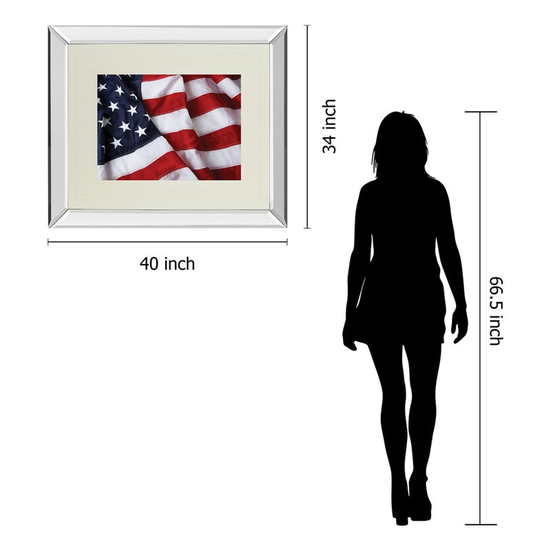 Classy Living Stars and Stripes Wall Art 34"x40", Mirrored