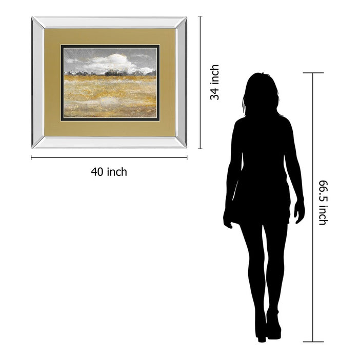 Classy Living Meadow Shimmer II Wall Art 40"x34", Mirrored