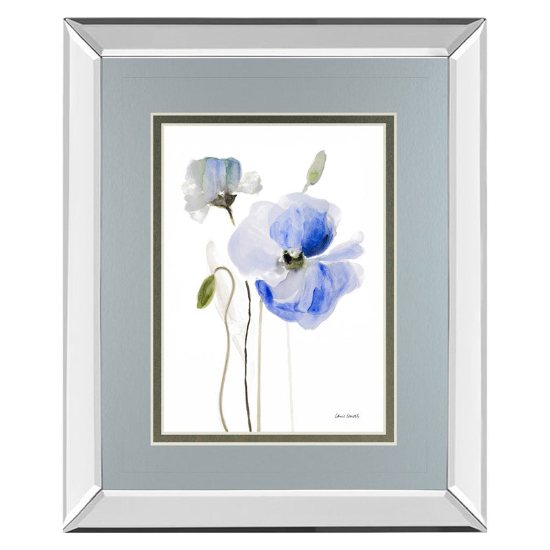 Classy Living Blue Poppy Grace Wall Art 34"x40", Mirrored