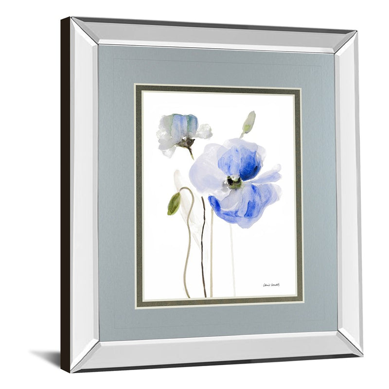 Classy Living Blue Poppy Grace Wall Art 34"x40", Mirrored