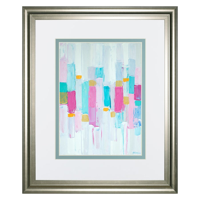 Classy Living Cool Rhizome I Wall Art Double Mat 34"x40", Silver Serenity
