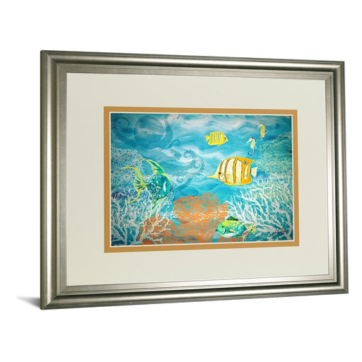 Classy Living Ocean Harmony Wall Art Double Mat 40"x34", Silver Serenity
