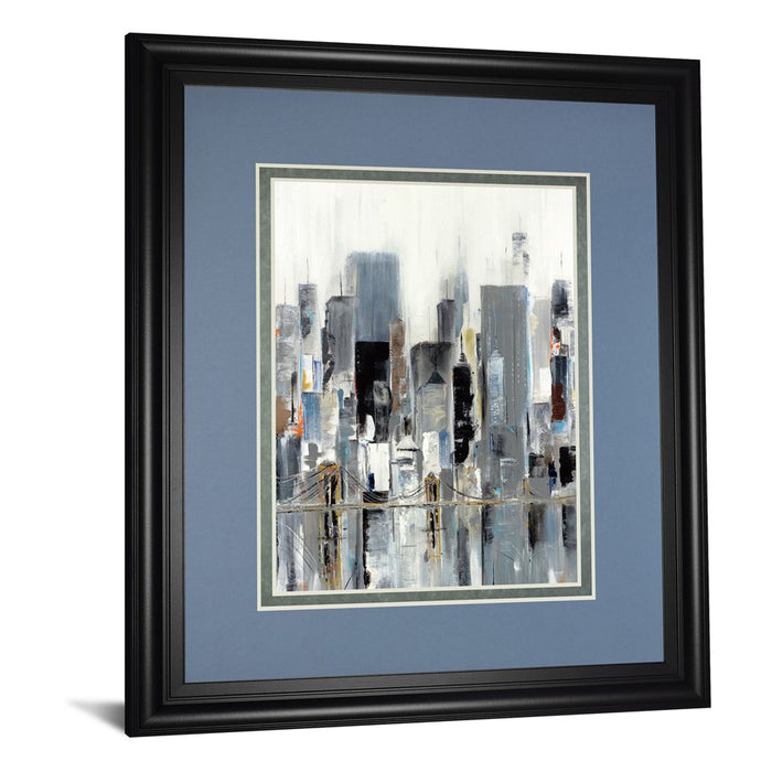 Classy Living Urban Reflection Wall Art Double Mat 34"x40", Midnight Aura