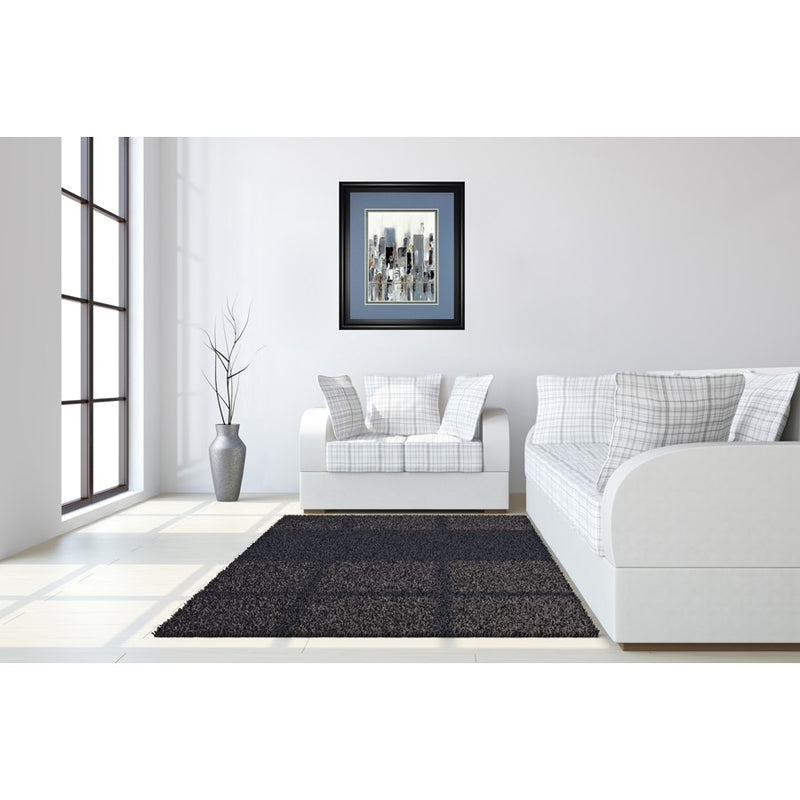 Classy Living Urban Reflection Wall Art Double Mat 34"x40", Midnight Aura
