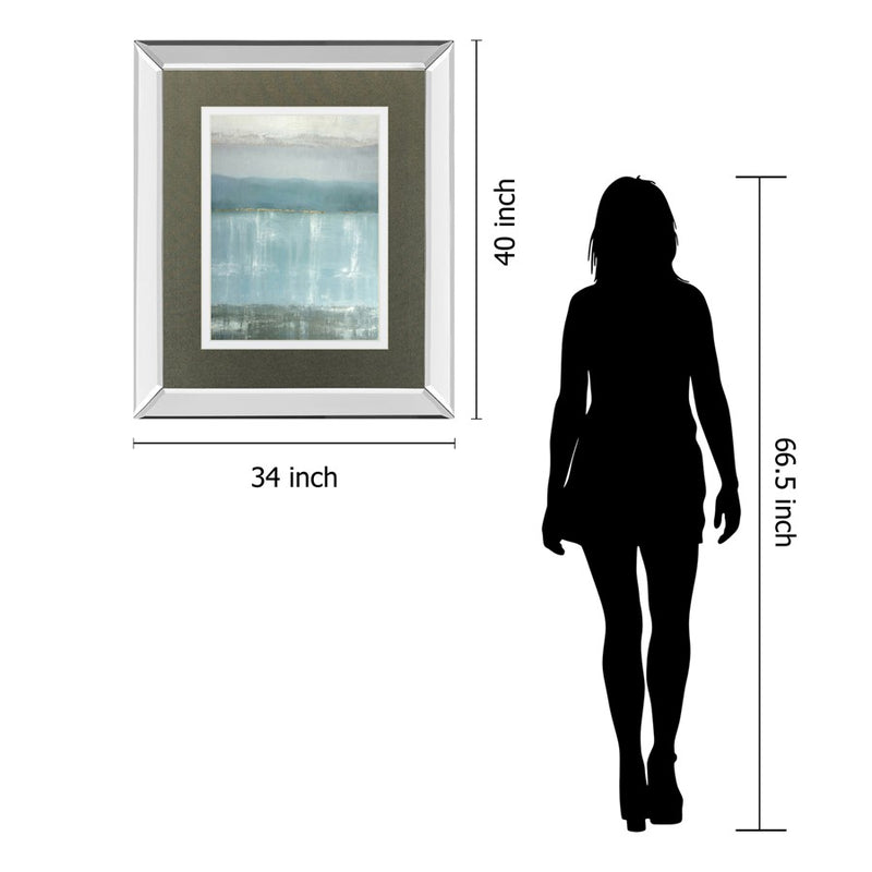 Classy Living Twilight Blues Wall Art 34"x40", Mirrored