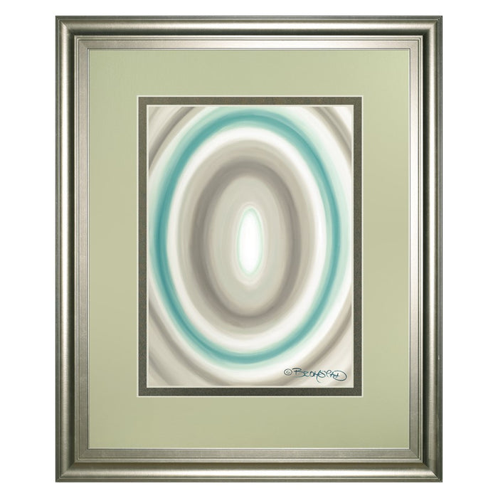 Classy Living Concentric Ovals Wall Art Double Mat 34"x40", Silver