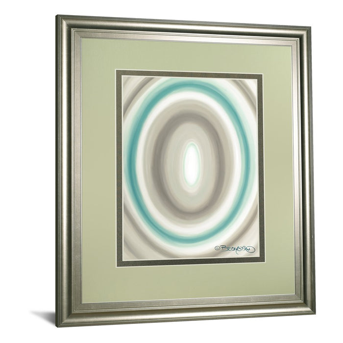 Classy Living Concentric Ovals Wall Art Double Mat 34"x40", Silver