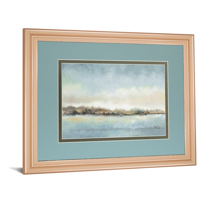 Classy Living Serene Coastline Wall Art Double Mat 40"x34", Rose Gold