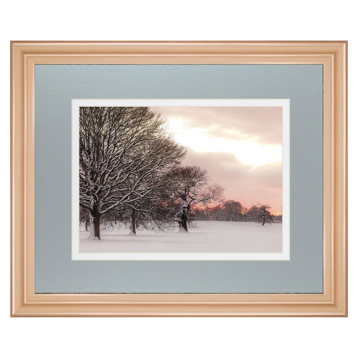 Classy Living Rosy Sunset Wall Art Double Mat 40"x34", Rose Gold