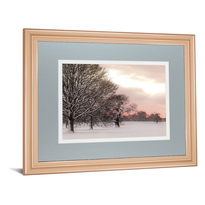 Classy Living Rosy Sunset Wall Art Double Mat 40"x34", Rose Gold