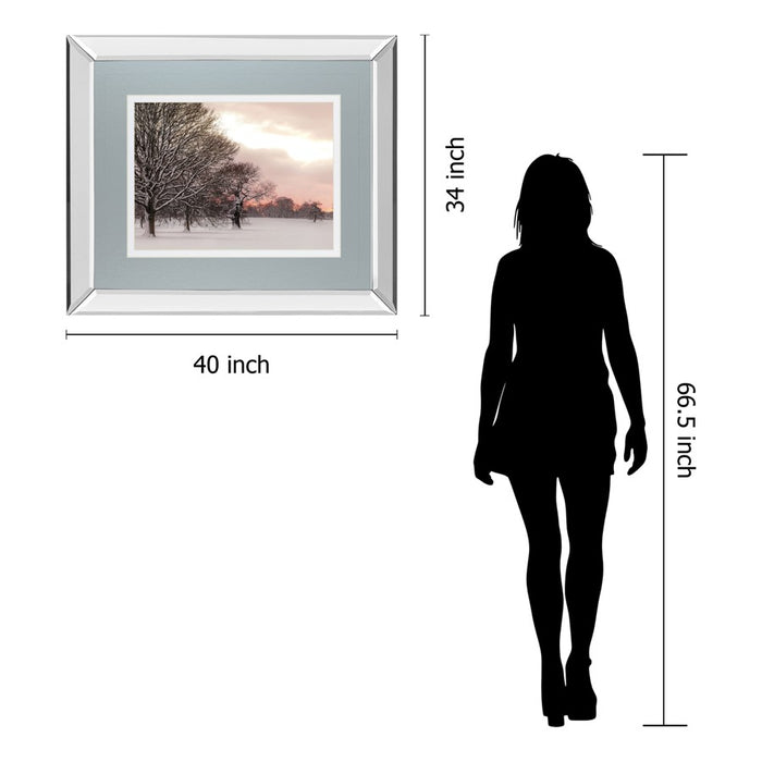 Classy Living Rosy Sunset Wall Art 40"x34", Mirrored