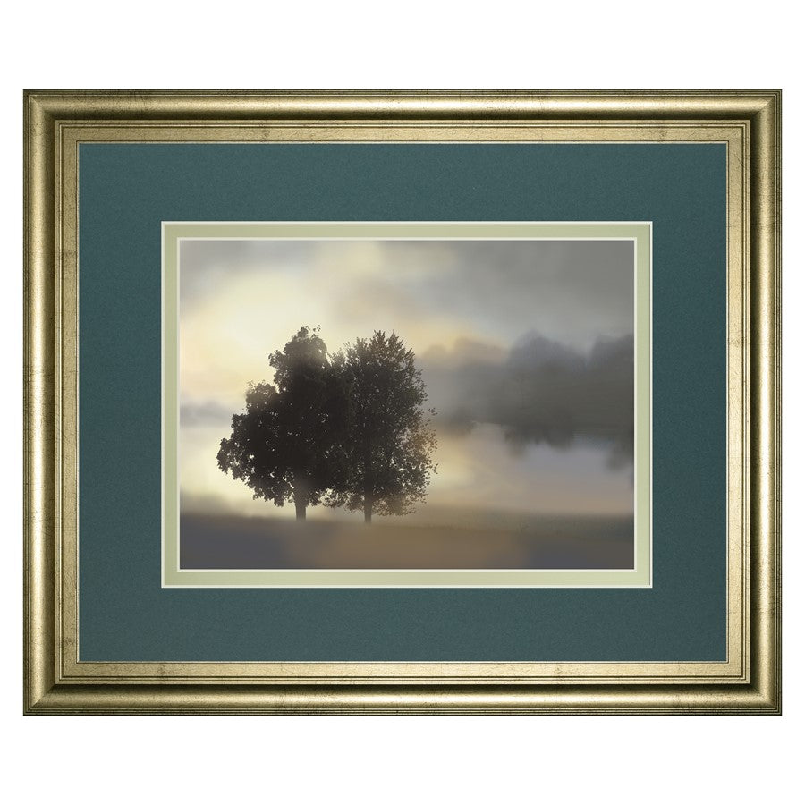 Classy Living Misty Morning Wall Art Double Mat 40"x34", Crisp Chardonnay