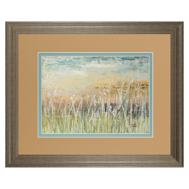 Classy Living Tranquil Meadow Wall Art Double Mat 40"x34", Tranquil Ash