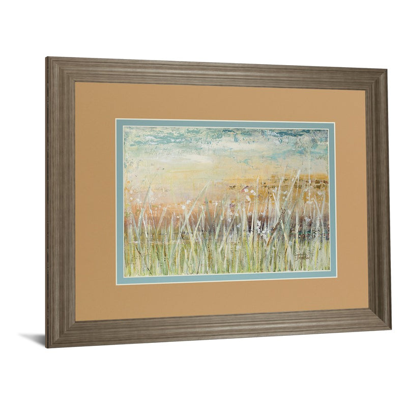 Classy Living Tranquil Meadow Wall Art Double Mat 40"x34", Tranquil Ash