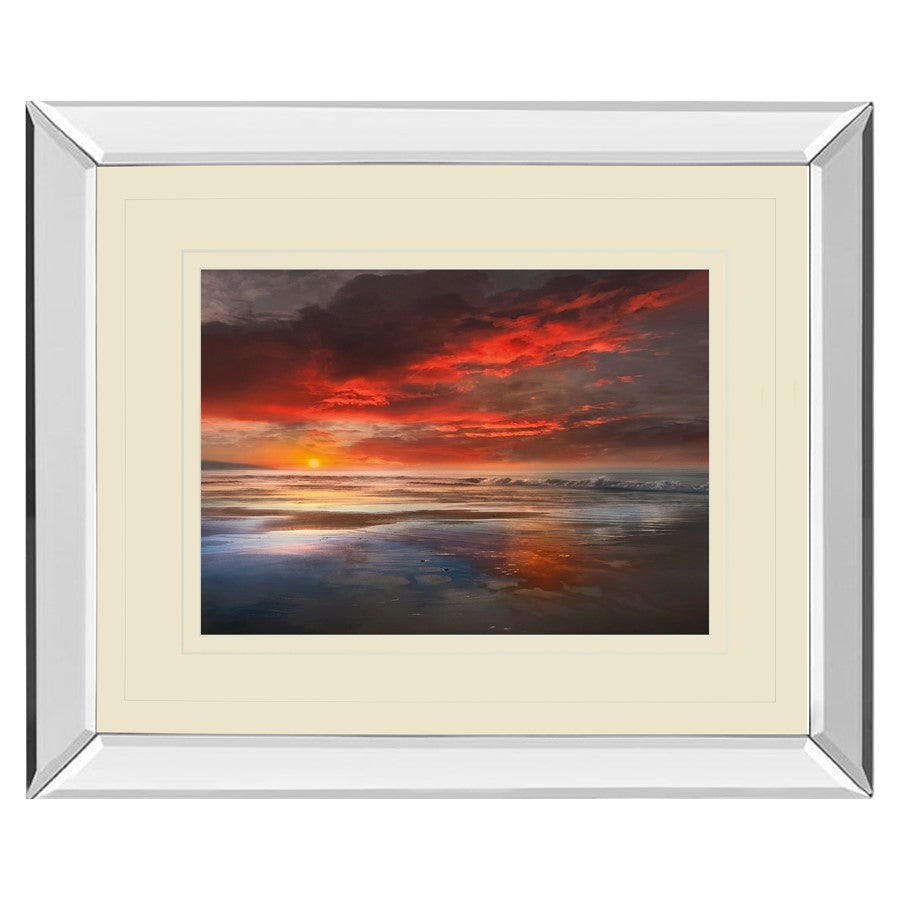 Classy Living Coastal Sunset Glow Wall Art 40"x34", Mirrored