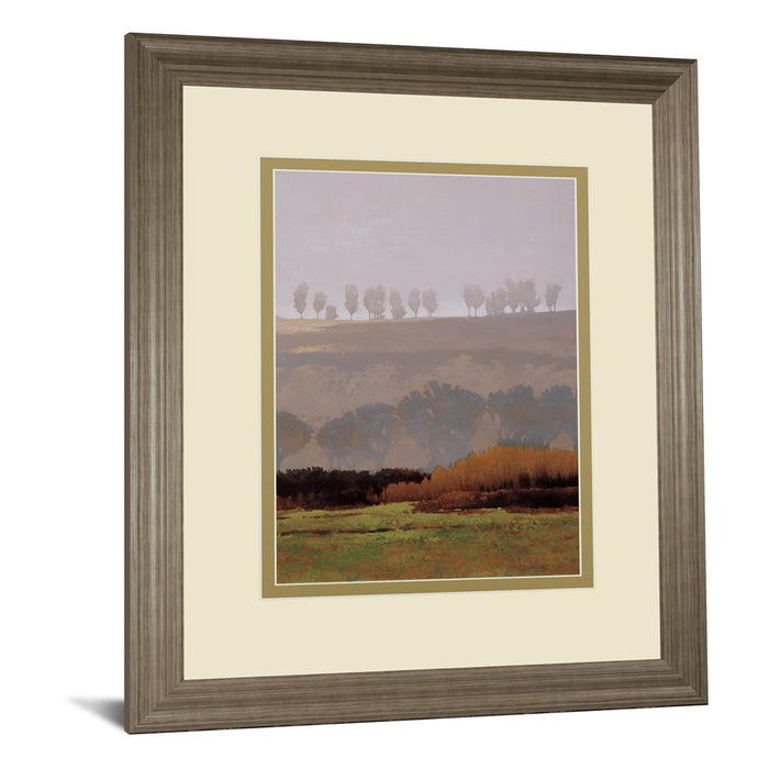 Classy Living Misty Tree Line Wall Art Double Mat 34"x40", Tranquil Ash