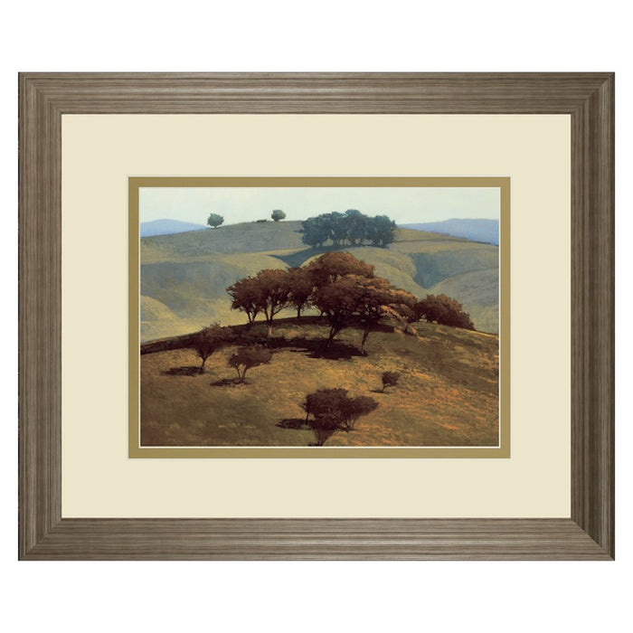 Classy Living Rolling Hills Wall Art Double Mat 40"x34", Tranquil Ash