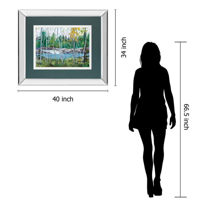 Classy Living Birch River View Wall Art 40"x34", Mirrored