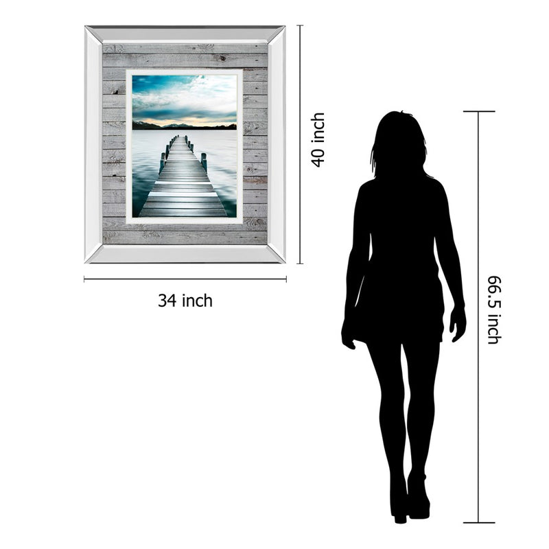 Classy Living Jetty Path Wall Art 34"x40", Mirrored