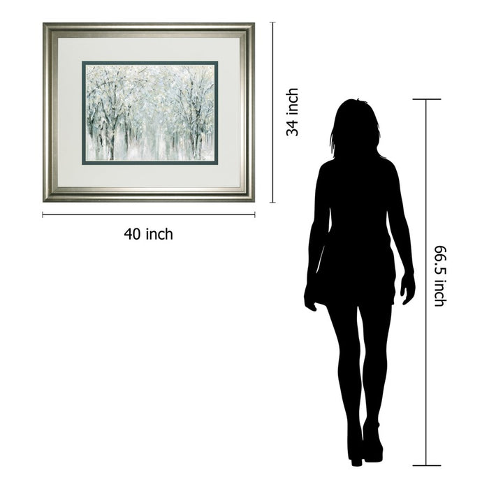 Classy Living Winter Mist Wall Art Double Mat 40"x34", Silver Serenity