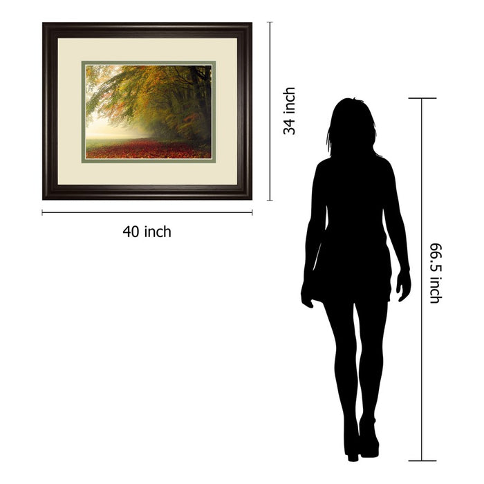 Classy Living Autumn Whisper Wall Art Double Mat 40"x34", Chocolate