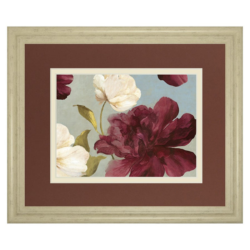 Classy Living Deep Peonies II Wall Art Double Mat 40"x34", Ivory Bliss