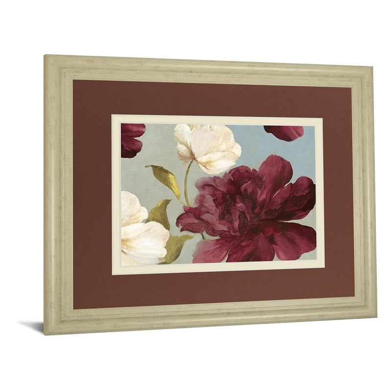 Classy Living Deep Peonies II Wall Art Double Mat 40"x34", Ivory Bliss