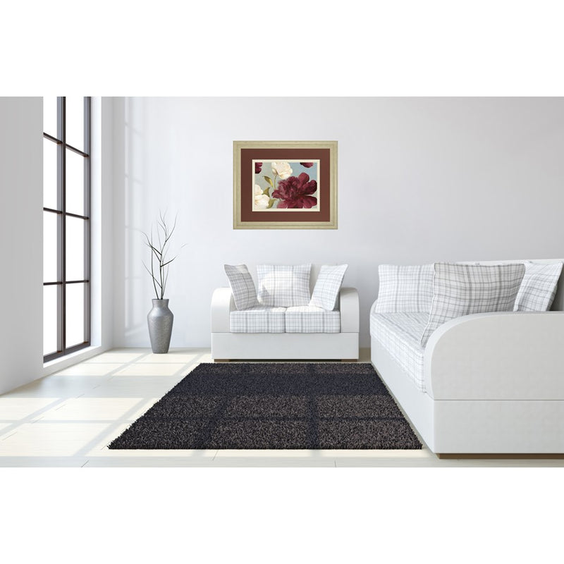Classy Living Deep Peonies II Wall Art Double Mat 40"x34", Ivory Bliss