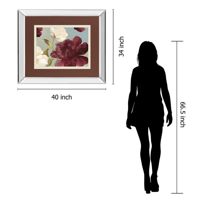 Classy Living Deep Peonies II Wall Art 40"x34", Mirrored