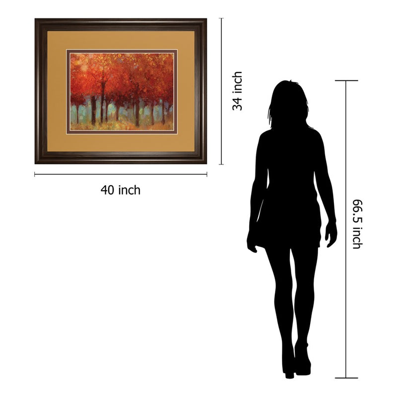 Classy Living Crimson Canopy Wall Art Double Mat 40"x34", Cinnamon Mocha