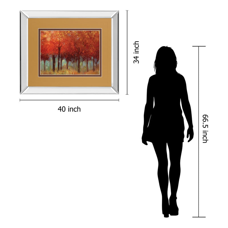 Classy Living Crimson Canopy Wall Art 40"x34", Mirrored
