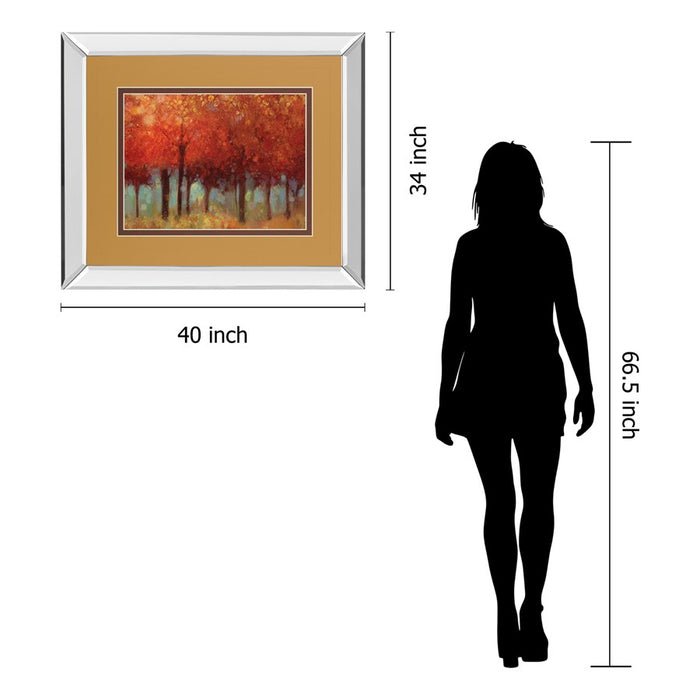 Classy Living Crimson Canopy Wall Art 40"x34", Mirrored