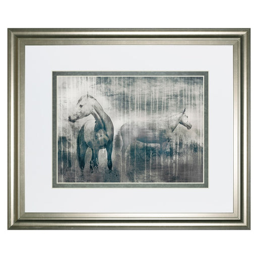 Classy Living Grey Serenade Wall Art Double Mat 40"x34", Silver Serenity