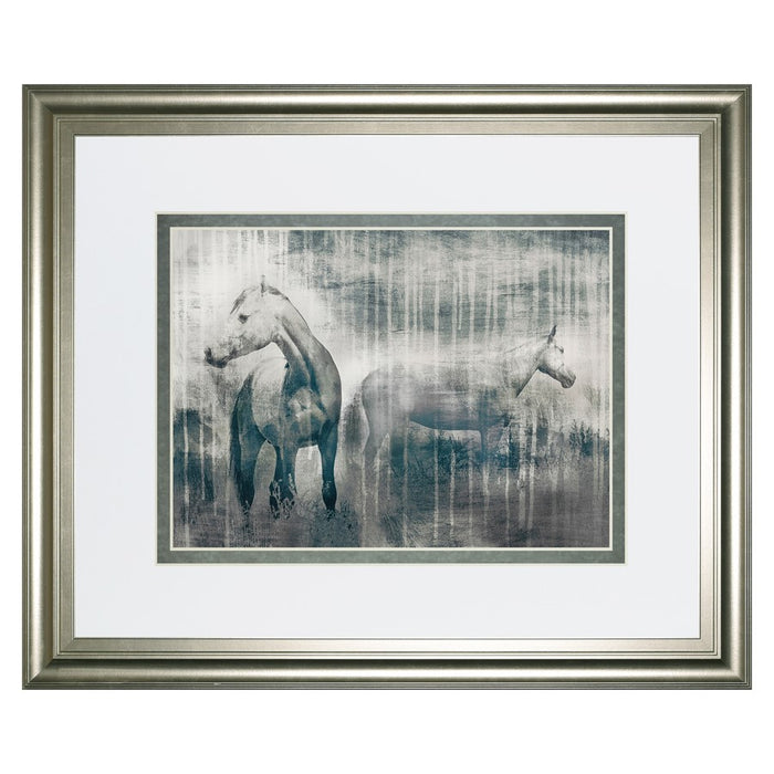 Classy Living Grey Serenade Wall Art Double Mat 40"x34", Silver Serenity