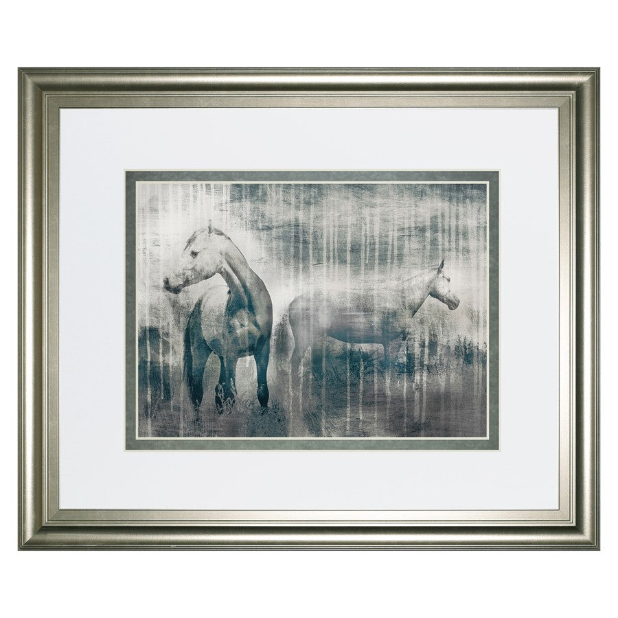 Classy Living Grey Serenade Wall Art Double Mat 40"x34", Silver Serenity