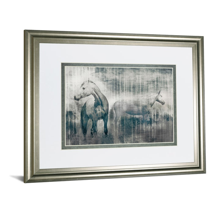 Classy Living Grey Serenade Wall Art Double Mat 40"x34", Silver Serenity