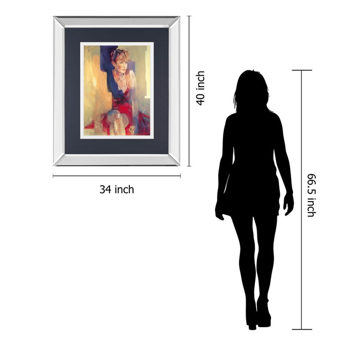 Classy Living Contemplative Figure Wall Art 34"x40", Mirrored