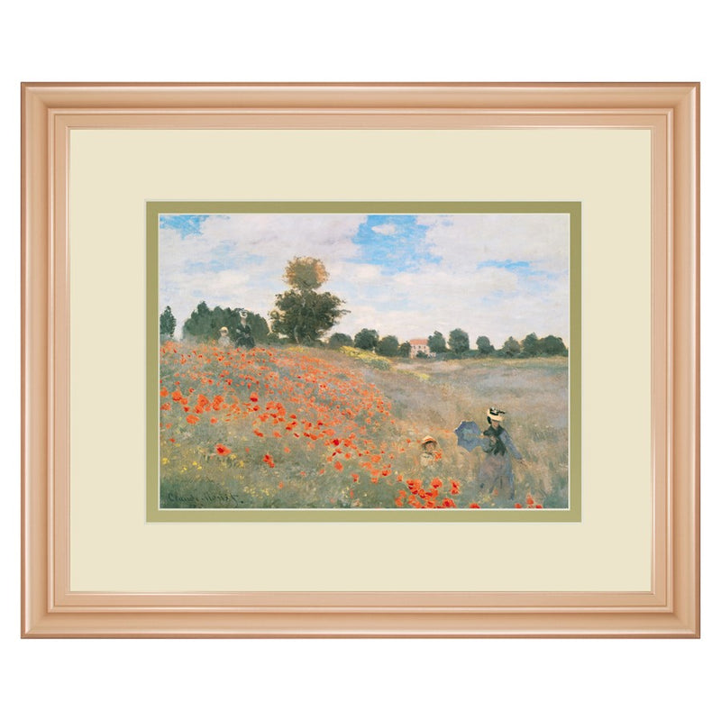Classy Living WIId Poppies View Wall Art Double Mat 40"x34", Rose Gold