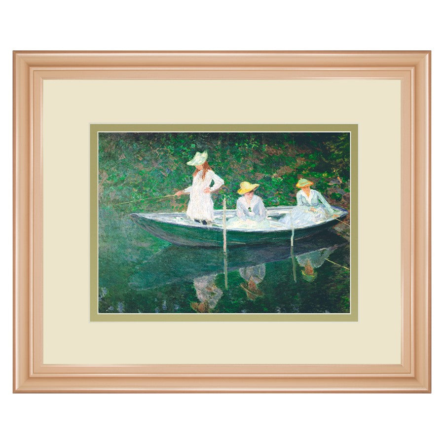 Classy Living Tranquil Rowers Wall Art Double Mat 40"x34", Rose Gold - DM5700