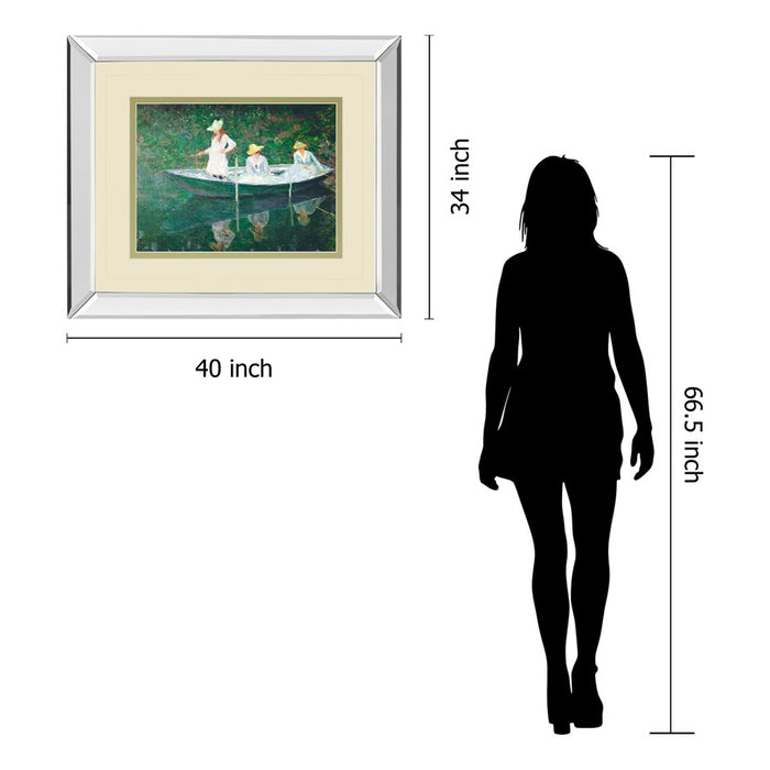 Classy Living Tranquil Rowers Wall Art 40"x34", Mirrored