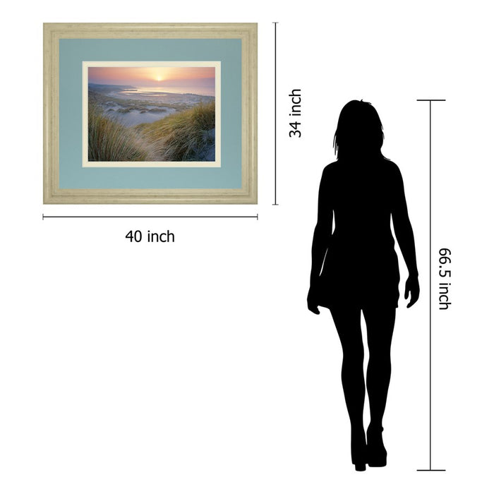 Classy Living Serene Dunes Wall Art Double Mat 40"x34", Ivory Bliss