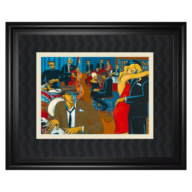 Classy Living After Hours Wall Art Double Mat 40"x34", Midnight Aura