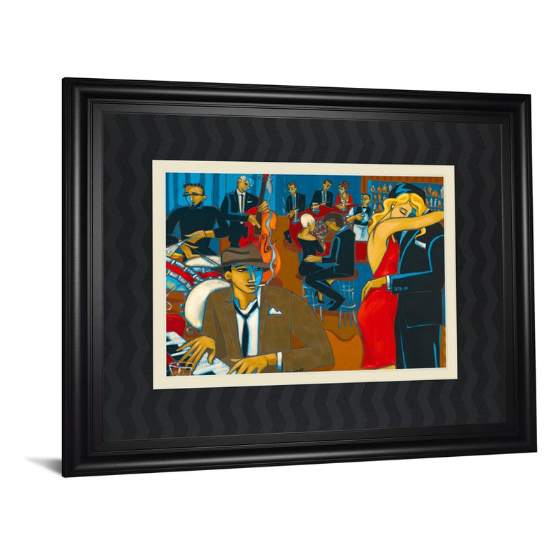 Classy Living After Hours Wall Art Double Mat 40"x34", Midnight Aura